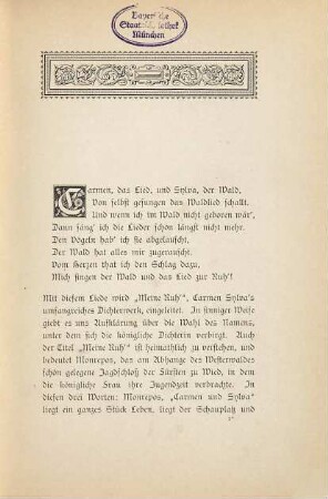 Aus Carmen Sylva's Leben