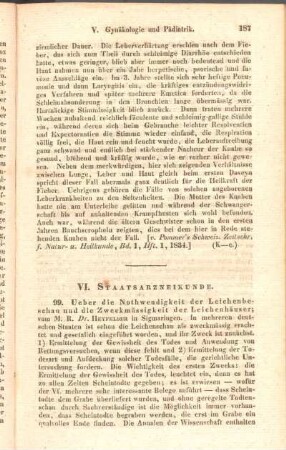 VI. Staatsarzneikunde.