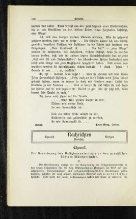 Chronik : die Neuordnung des Religionsunterrichts an den preußischen höheren Mädchenschulen ; [Fortsetzung]