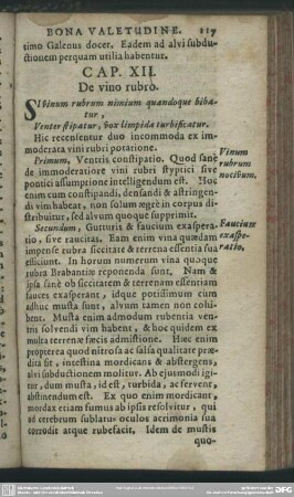 Cap. XII. De vino rubro