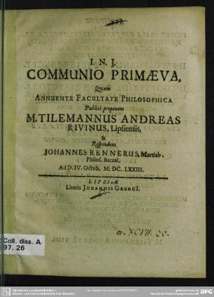 Communio Primaeva
