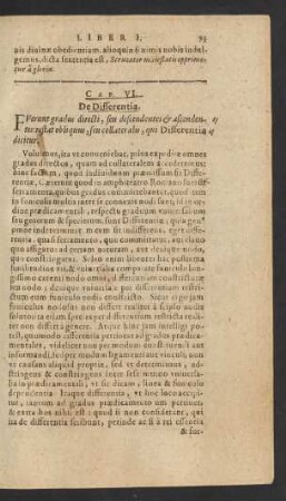 Cap. VI. De Differentia.
