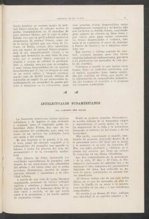 Intelectuales sudamericanos : Don Alberto del Solar