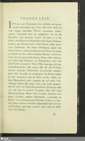 Frühes Leid