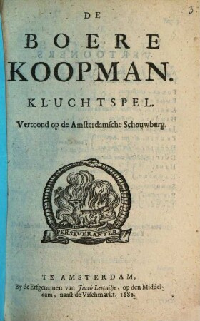 De Boere Koopman : Kluchtspel