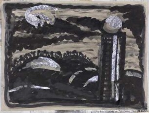 Winterlandschaft mit Hochhaus