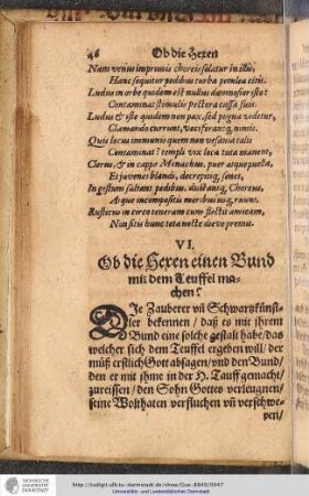Ob die Hexen einen Bund mit dem Teuffel machen?