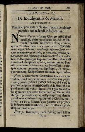 Tractatus XI. De Indulgentiis & Meritis