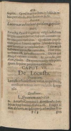 Caput VII. De Locusta