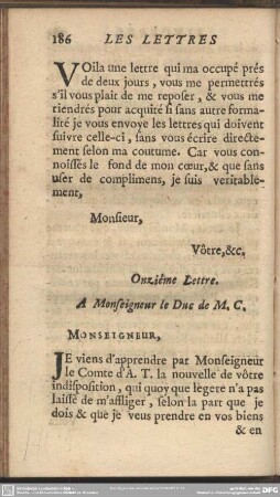 Onzième Lettre