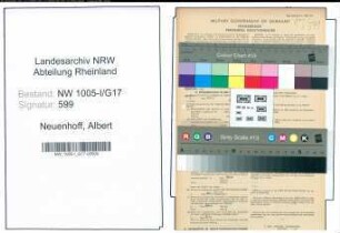 Entnazifizierung Albert Neuenhoff , geb. 21.02.1898 (Kaufm. Angestellter)
