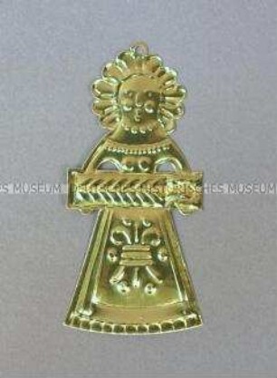 Christbaumschmuck: Frau mit Blume und Kopfschmuck