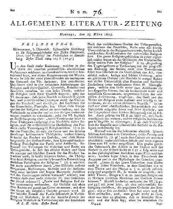 Heilkunde der religiösen Gefühle. Königsberg: Nicolovius 1803