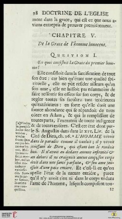 Chapitre V: De la Grace l’homme innocent