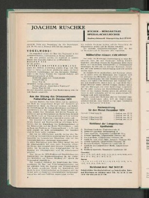 Rentenzahlung für den Monat Dezember 1974