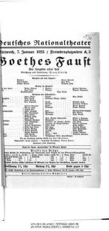 Goethes Faust Der Tragödie erster Teil