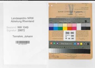 Entnazifizierung Johann Tenrahm , geb. 25.03.1890 (Bahnsekretaer)