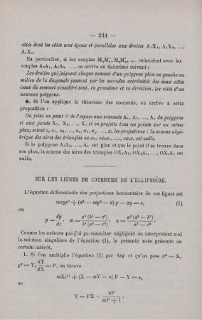 SUR LES LIGNES DE COURBURE DE L´ELLIPSOIDE.