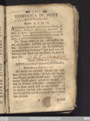 Dominica IV. Post Epiphanias.