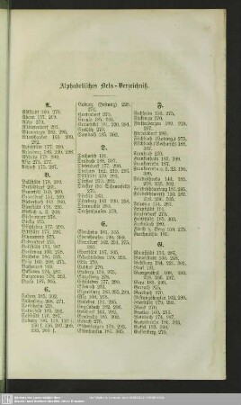 Alphabetisches Orts-Verzeichniß