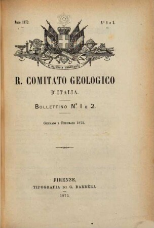 Bollettino del R. Comitato Geologico d'Italia. 4. 1873