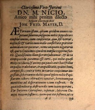 Diss. pract. de characteribus hominis electi ad vitam aeternam