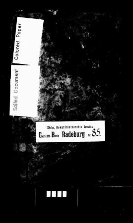 Konsensbuch der Stadt Radeburg, Bd. 2