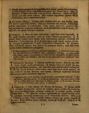 Theses praecipuae ex logica et metaphysica