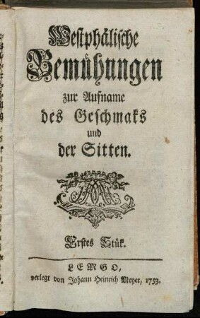 Erstes Stük.
