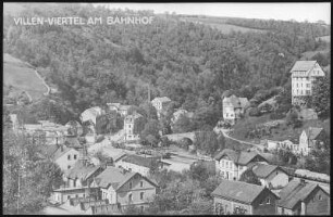 Glashütte. Villenviertel am Bahnhof