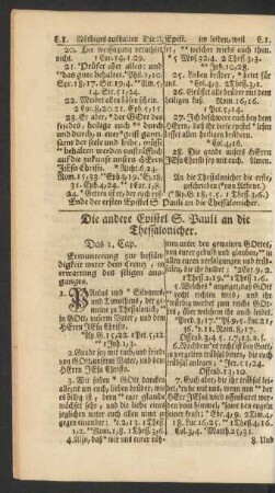 Die andere Epistel S. Pauli an die Thessalonicher