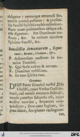 Benedictio armentorum.