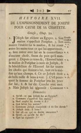 57-65, Histoire XVII - XVIII