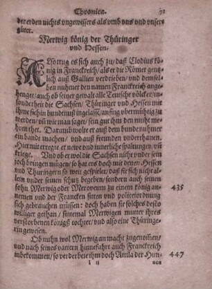 Merwig könig der Thüringer vnd Hessen.