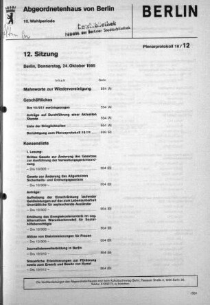 Nr. 12, 24. Oktober 1985