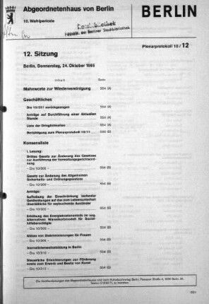Nr. 12, 24. Oktober 1985
