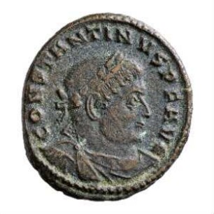 Münze, Follis, Aes 3, 316 n. Chr.