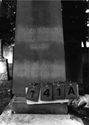Grabstein 141 [Hahn S. 96/97 Grab-Nr. 136/136]: Grabstein 141A [Hahn S. 96/97 Grab-Nr. 136/136]