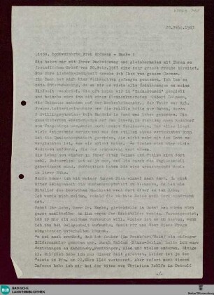 Brief von Ernst-Lothar von Knorr an Elisabeth Erdmann-Macke vom 28.02.1963 - K 3335 B 702