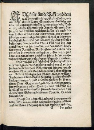 Auß diser kundtschafft und dem was darauff erfolgt/ ist zu befinden ...