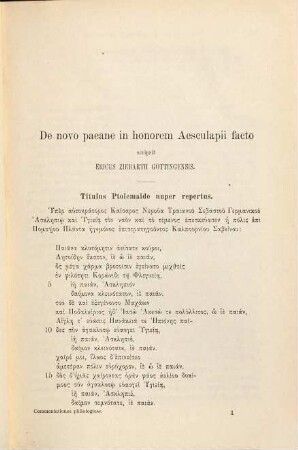 Commentationes philologicae : conventui philologorum Monachi congregatorum obtulerunt sodales seminarii philologici Monacensis
