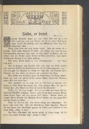 Siehe, er betet