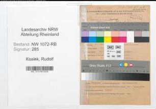 Entnazifizierung Rudolf Kosiek , geb. 27.04.1902 (Buergermeister)