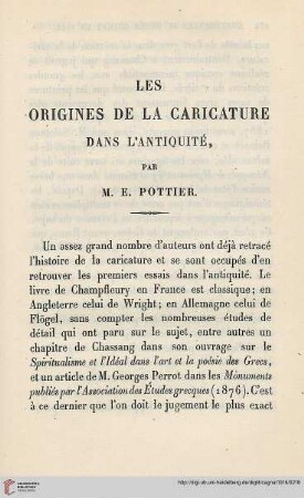 Les origines de la caricature dans l'antiquité
