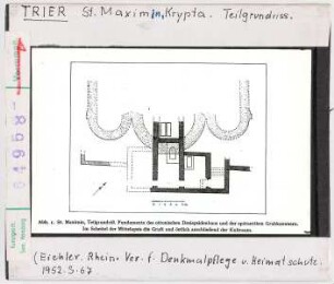 Trier, St. Maximin, Krypta: Grundriss