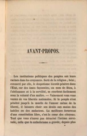 Lettres sur la question religieuse en 1856 : Précédées de Considérations sur la situation religieuse et morale de l'Europe par Edg. Quinet
