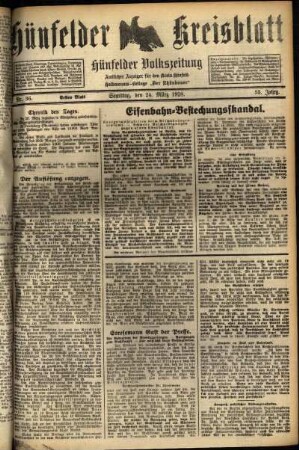 Erste Ausgabe vom Samstag, den 24. März 1928.
