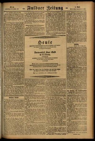 Zweite Ausgabe vom Donnerstag, den 15. März 1917.