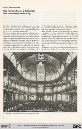 Das Kurhaustheater in Göggingen und seine Wiederentdeckung
