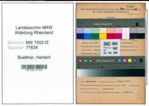 Entnazifizierung Herbert Buettner, geb. 12.07.1907 (Verwaltungsangestellter)